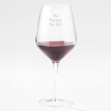 Luigi Bormioli Atelier Engraved Housewarming Red Wine Glass - 44263