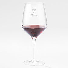 Luigi Bormioli Atelier Engraved Wedding Red Wine Glass - 44264