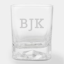 Luigi Bormioli Engraved Monogram On the Rocks Strauss Glass - 44310