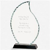 Engraved Memorial Glass Flame and Base Keepsake    - 44412