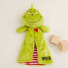 The Grinch Embroidered Plush Baby Blanket - 44607