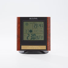 Engraved Bulova Forecaster Recognition Digital Clock    - 44734