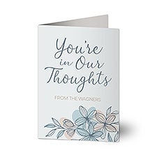 You're In Our Thoughts Personalized Sympathy Greeting Card - 44798