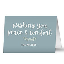 Wishing You Peace & Comfort Personalized Sympathy Greeting Card - 44800