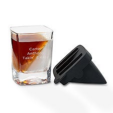 Etched Corkcicle Whiskey Ice Wedge Glass   - 45081