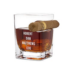 Etched Corkcicle Square Cigar Glass    - 45082