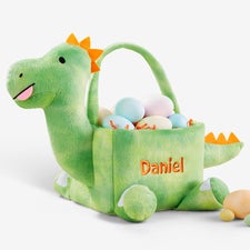 Dinosaur Embroidered Plush Easter Treat Bag - 45327