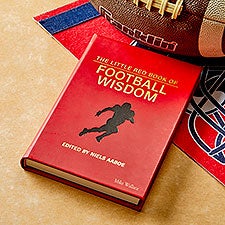 The Little Red Book of Football Wisdom Personalized Leather Book  - 45383D