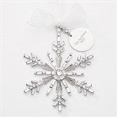Engraved Jeweled Snowflake Ornament  - 45400