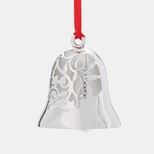 Engraved Silver Scroll Bell Ornament  - 45441