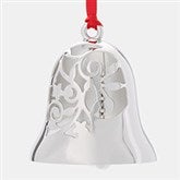 Engraved Silver Scroll Bell Ornament  - 45441
