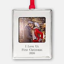 Engraved First Christmas Picture Frame Ornament      - 45487