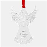 Engraved Memorial Silver Angel Ornament    - 45493