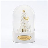 Engraved White and Golden Deer Snow Globe   - 45508