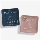 Elegant Couple Names Personalized Ring Dish  - 45526