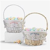 Personalized Floral Bunny Easter Basket - 45538