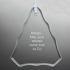 Engraved Glass Tree Ornament   - 45792