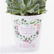 A Mom's Hug Personalized Mini Flower Pot  - 45865
