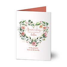 A Mom's Hug Personalized Greeting Card - 45870
