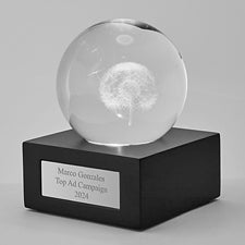 Engraved Dandelion Light Up Globe    - 45909