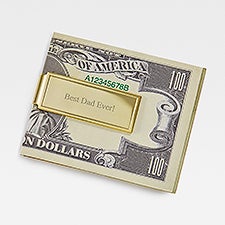 Dad Gold Over Sterling Silver Money Clip   - 45919