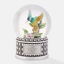 Hummingbird Jeweled Engraved Snow Globe - 45993