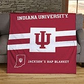 NCAA Indiana Hoosiers Stripe Personalized Blankets - 46028