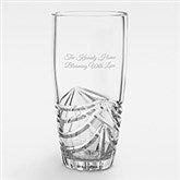 Engraved Cut Crystal Swag Vase   - 46034