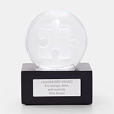 Engraved Lighted Puzzle Globe - 46047