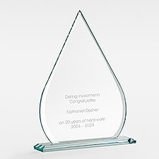 Engraved Tear Drop Award Large  - 46057