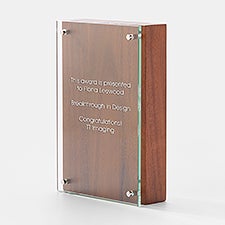 Engraved Wooden & Glass Recognition Award - 46068