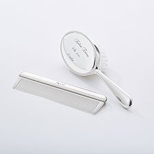 Engraved Baby Beaded Comb and Brush Set     - 46077