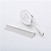 Engraved Baby Beaded Comb and Brush Set     - 46077