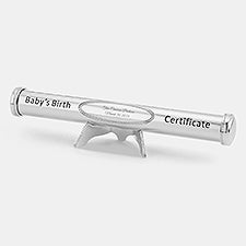 Engraved Beaded Birth Certificate Holder - 46078