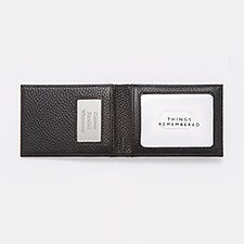 Engraved Leather Magnet Wallet & Money Clip - 46088