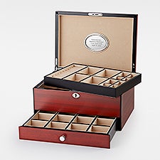 Engraved Matte Wood Jewelry Box - 46099