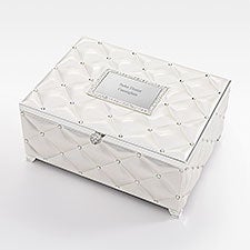 Engraved Diamond Quilted Keepsake Box - 46100