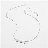 Engraved Silver Bar Necklace - 46112