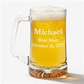 Personalized Glass Beer Mug In Wedding Party Designs - 4612
