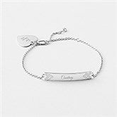Engraved Sterling Silver Herringbone ID bracelet - 46122