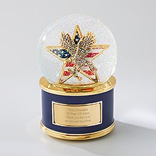 Engraved Patriotic and Military Recognition Snow Globe  - 46128