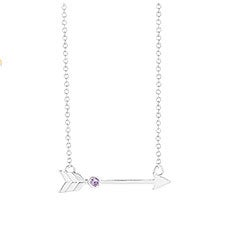 Custom Birthstone Arrow Necklace  - 46143D