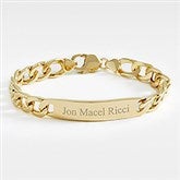 Engraved Gold Over Sterling Silver ID Bracelet - 46187