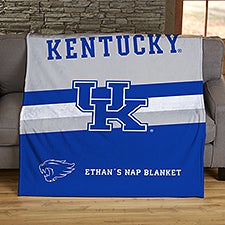 NCAA Kentucky Wildcats Stripe Personalized Blankets - 46221