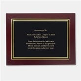 Engraved Mahogany Finish Large Plaque   - 46227