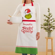 The Grinch Embroidered Kitchen Apron - 46246