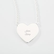 Engraved Sterling Silver Heart Necklace - 46251