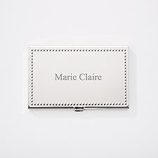 Engraved Beaded Business Card Case  - 46300