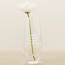 Etched Glass Bud Vase  - 46552