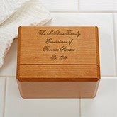 Engraved Wood Recipe Box  - 46558
